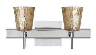 Besa Wall With SQ Canopy Nico 4 Chrome Stone Gold Foil 2x40W G9 (127|2SW-5125GF-CR-SQ)