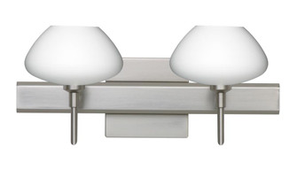 Besa Wall With SQ Canopy Peri Satin Nickel Opal Matte 2x40W G9 (127|2SW-541007-SN-SQ)