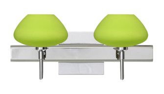 Besa Wall With SQ Canopy Peri Chrome Chartreuese 2x40W G9 (127|2SW-541035-CR-SQ)