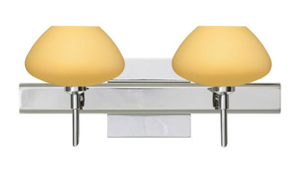 Besa Wall With SQ Canopy Peri Chrome Vanilla Matte 2x40W G9 (127|2SW-5410VM-CR-SQ)