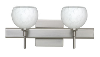 Besa Wall With SQ Canopy Palla 5 Satin Nickel Carrera 2x40W G9 (127|2SW-565819-SN-SQ)