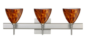 Besa Wall With SQ Canopy Mia Satin Nickel Amber Cloud 3x40W G9 (127|3SW-177918-SN-SQ)