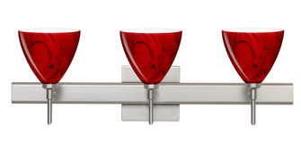 Besa Wall With SQ Canopy Mia Satin Nickel Magma 3x40W G9 (127|3SW-1779MA-SN-SQ)