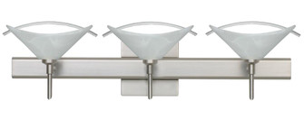 Besa Wall With SQ Canopy Hoppi Satin Nickel Marble/Clear 3x40W G9 (127|3SW-181304-SN-SQ)
