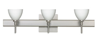 Besa Divi Wall With SQ Canopy 3SW Opal Matte Satin Nickel 3x40W G9 (127|3SW-185807-SN-SQ)
