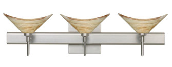 Besa Wall With SQ Canopy Hoppi Satin Nickel Mocha 3x40W G9 (127|3SW-191383-SN-SQ)