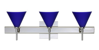 Besa Wall With Sq Canopy Kani Chrome Cobalt Blue Matte 3x40W G9 (127|3SW-5121CM-CR-SQ)