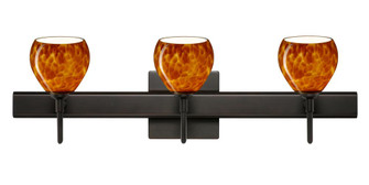 Besa Wall With SQ Canopy Tay Tay Bronze Amber Cloud 3x40W G9 (127|3SW-560518-BR-SQ)