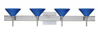 Besa Wall With SQ Canopy Kona Chrome Blue Starpoint 4x40W G9 (127|4SW-282484-CR-SQ)