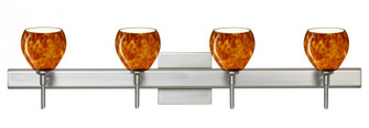 Besa Wall With SQ Canopy Tay Tay Satin Nickel Amber Cloud 4x40W G9 (127|4SW-560518-SN-SQ)
