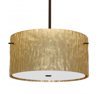 Besa Tamburo 16 Pendant Stone Gold Foil Bronze 3x11W LED (127|1KT-4008GS-LED-BR)