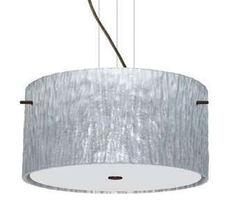 Besa Tamburo 16 Pendant Stone Silver Foil Bronze 3x11W LED (127|1KV-4008SS-LED-BR)