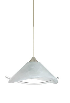 Besa Pendant Hoppi Satin Nickel Marble/Clear 1x3W LED (127|1XC-181304-LED-SN)
