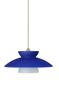 Besa Pendant Trilo 7 Satin Nickel Blue Matte 1x5W LED (127|1XC-271823-LED-SN)