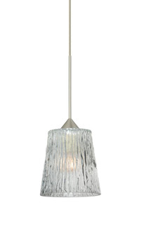 Besa Pendant Nico 4 Satin Nickel Clear Stone 1x5W LED (127|1XC-512500-LED-SN)