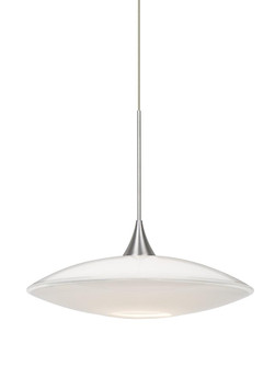 Besa Pendant Spazio Satin Nickel Opal Glossy 1x5W LED (127|1XT-629406-LED-SN)