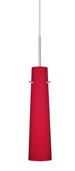 Besa Camino Pendant Satin Nickel Ruby Matte 1x40W Halogen (127|1BC-5674RM-HAL-SN)