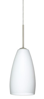 Besa Chrissy Pendant Satin Nickel Opal Matte 1x40W Halogen (127|1BT-150907-HAL-SN)