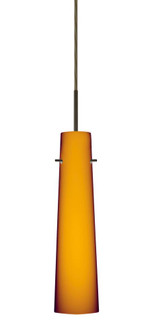 Besa Camino Pendant Bronze Amber Matte 1x40W Halogen (127|1BT-567480-HAL-BR)