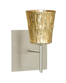 Besa Wall With SQ Canopy Nico 4 Satin Nickel Stone Gold Foil 1x40W G9 (127|1SW-5125GF-SN-SQ)