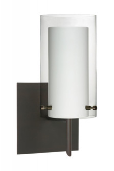 Besa Pahu 4 Wall With SQ Canopy 1SW Clear/Opal Bronze 1x40W G9 (127|1SW-C44007-BR-SQ)