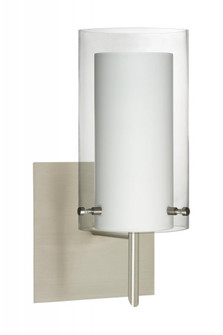 Besa Pahu 4 Wall With SQ Canopy 1SW Clear/Opal Satin Nickel 1x40W G9 (127|1SW-C44007-SN-SQ)