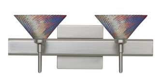 Besa Wall With SQ Canopy Swirl Satin Nickel Dicro Swirl 2x40W G9 (127|2SW-550493-SN-SQ)