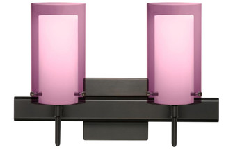 Besa Pahu 4 Wall With SQ Canopy 2SW Transparent Amethyst/Opal Bronze 2x40W G9 (127|2SW-A44007-BR-SQ)