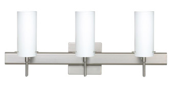 Besa Wall With SQ Canopy Copa 3 Satin Nickel Opal Matte 3x40W G9 (127|3SW-440307-SN-SQ)