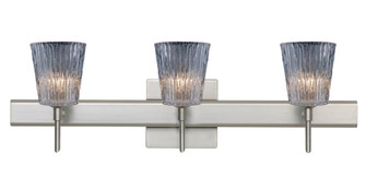 Besa Wall With SQ Canopy Nico 4 Satin Nickel Clear Stone 3x40W G9 (127|3SW-512500-SN-SQ)