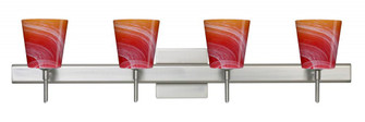 Besa Wall With SQ Canopy Canto 5 Satin Nickel Solare 4x40W G9 (127|4SW-5131SL-SN-SQ)