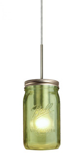 Besa Pendant Milo 4 Satin Nickel Green 1x40W Medium Base A15 (127|1JC-MILO4GR-SN)