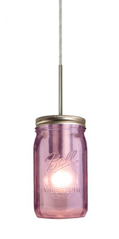 Besa Pendant Milo 4 Satin Nickel Purple 1x40W Medium Base A15 (127|1JC-MILO4PL-SN)