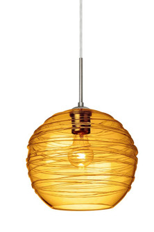 Besa Wave 10 Pendant Satin Nickel Amber 1x60W Medium Base (127|1JC-462782-SN)