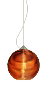 Besa Kristall 8 Pendant Satin Nickel Amber 1x75W Medium Base (127|1KX-461682-SN)