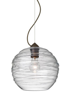 Besa Wave 10 Pendant Bronze Clear 1x60W Medium Base (127|1KX-462761-BR)