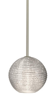 Besa Stem Kristall 8 Pendant Satin Nickel Glitter 1x75W Medium Base (127|1TT-4616GL-SN)