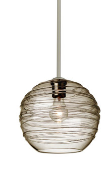 Besa Wave 10 Stem Pendant Satin Nickel Smoke 1x60W Medium Base (127|1TT-462702-SN)