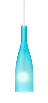 Besa Pendant Botella 10 Satin Nickel Blue Frost 1x35W Halogen (127|1XC-1684BF-SN)