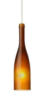Besa Pendant Botella 12 Satin Nickel Amber Frost 1x35W Halogen (127|1XP-1685AF-SN)