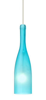 Besa Pendant Botella 12 Satin Nickel Blue Frost 1x35W Halogen (127|1XT-1685BF-SN)