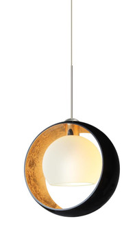 Besa Pendant Pogo Satin Nickel Black/Inner Gold 1x35W Halogen (127|1XT-4293GF-SN)