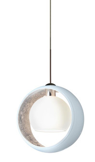 Besa Pendant Pogo Bronze White/Inner Silver 1x35W MAX GY6.35 Base (127|1XT-4293SF-BR)