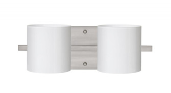 Besa Wall Pogo Satin Nickel Opal Glossy 2x60W G9 (127|2WS-718006-SN)