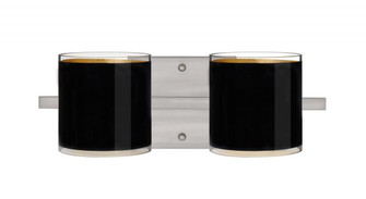 Besa Wall Pogo Satin Nickel Black/Inner Gold 2x60W G9 (127|2WS-7180GF-SN)