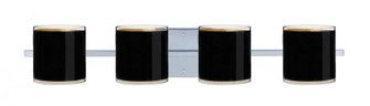 Besa Wall Pogo Chrome Black/Inner Gold 4x60W G9 (127|4WS-7180GF-CR)