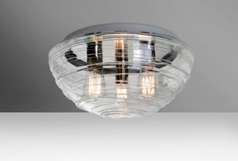 Besa Ceiling Wave 15 Clear 3x40W Edison (127|906361C-EDI)