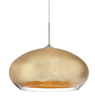Besa Brio 14 Pendant Satin Nickel Gold Foil 1x9W LED (127|1JT-4345GF-LED-SN)