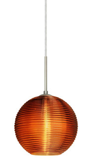 Besa Kristall 8 Pendant Satin Nickel Amber 1x9W LED (127|1JT-461682-LED-SN)