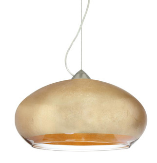 Besa Brio 14 Cable Pendant Satin Nickel Gold Foil 1x9W LED (127|1KX-4345GF-LED-SN)